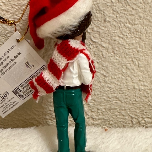 Kurt S. Adler Bob Ross Christmas Tree Ornament With Santa Hat and Scarf - Picture 4 of 4